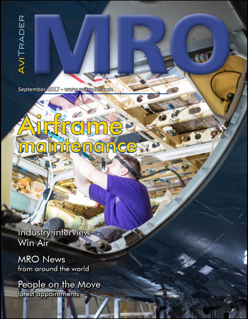 AviTrader MRO Magazine - September 2017 - featuring interview with Kyle Vergeer, Commercial Manager, WinAir