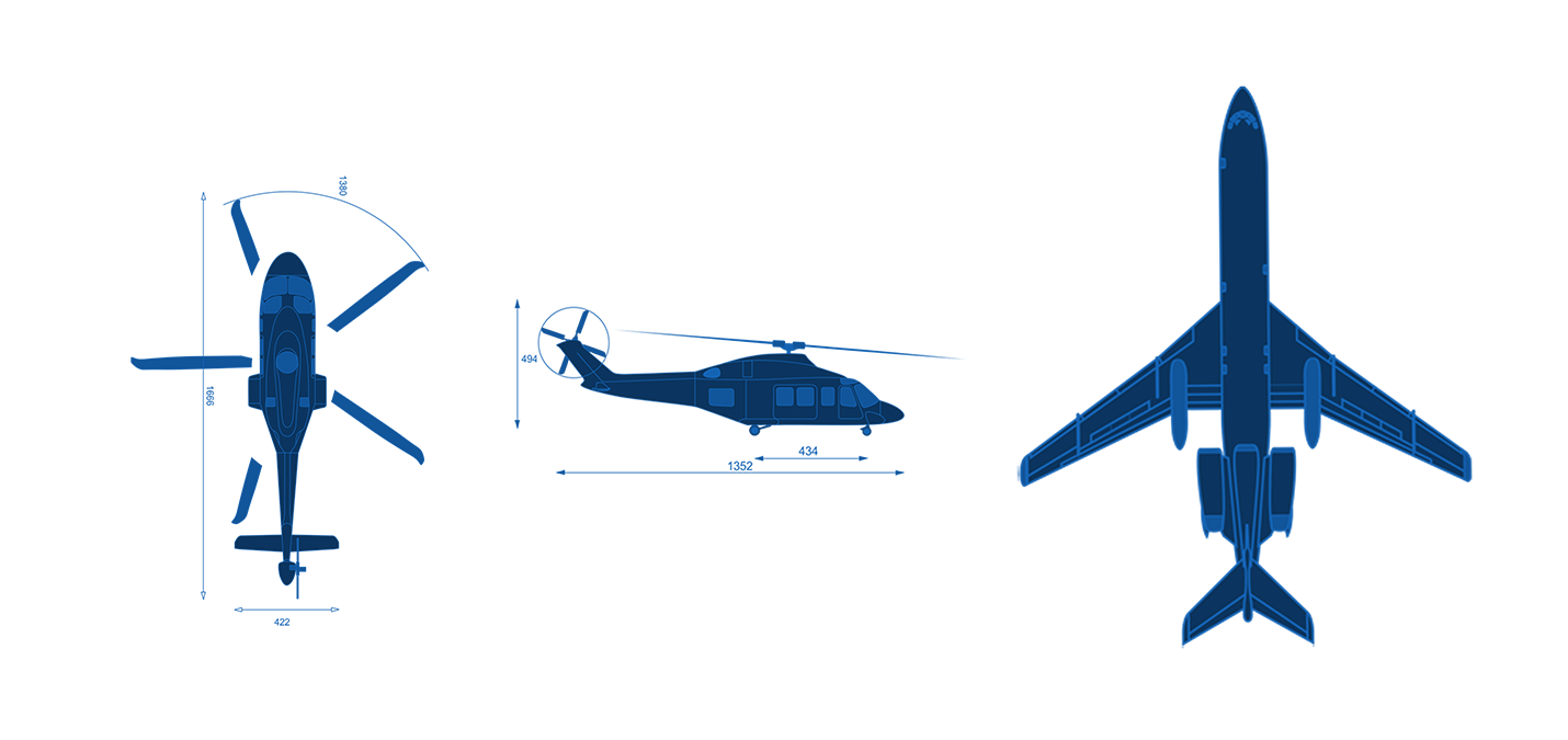 fixed-wing and rotary-wing blueprints