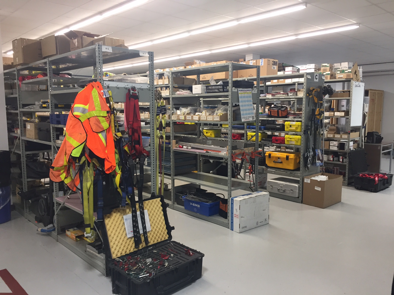 An Aviation Maintenance Stores Room
