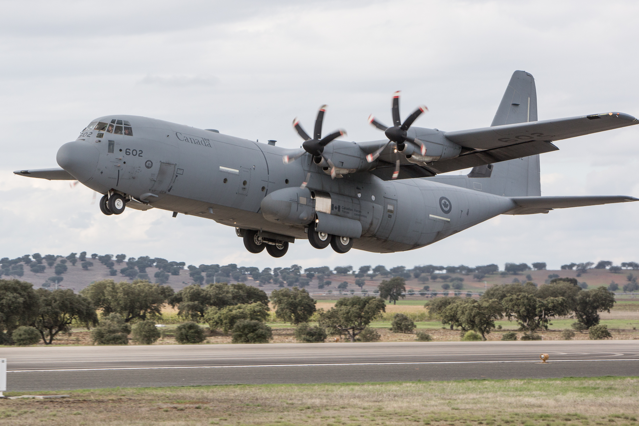 A Canadian Air Force Lockheed C-130 Hercules Aircraft