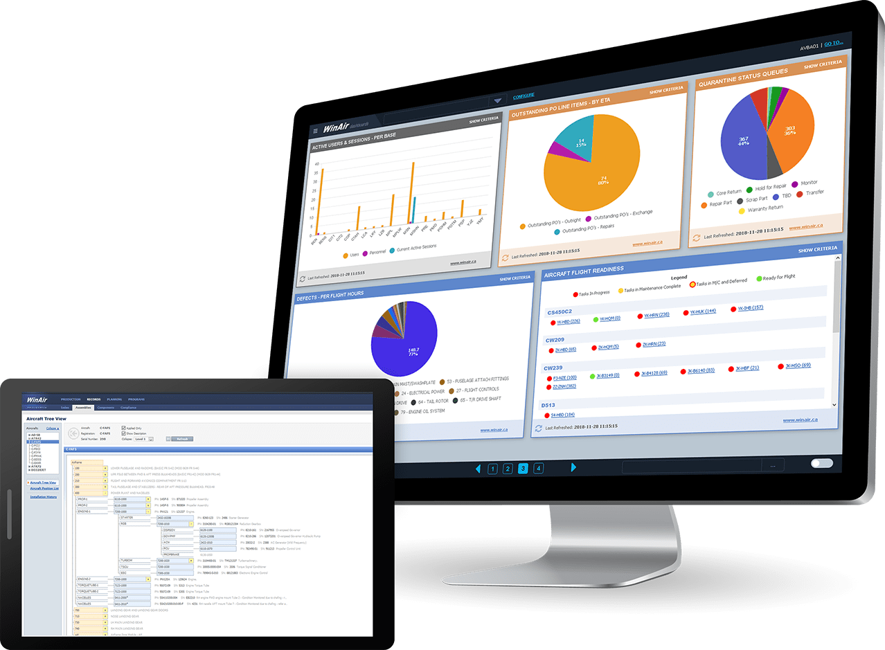 WinAir Dashboard