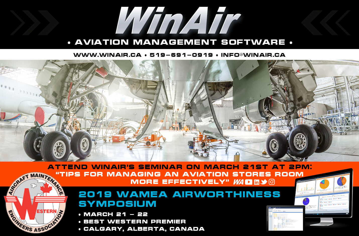 WinAir to Speak and Exhibit at Western AME Association (WAMEA) Airworthiness Symposium