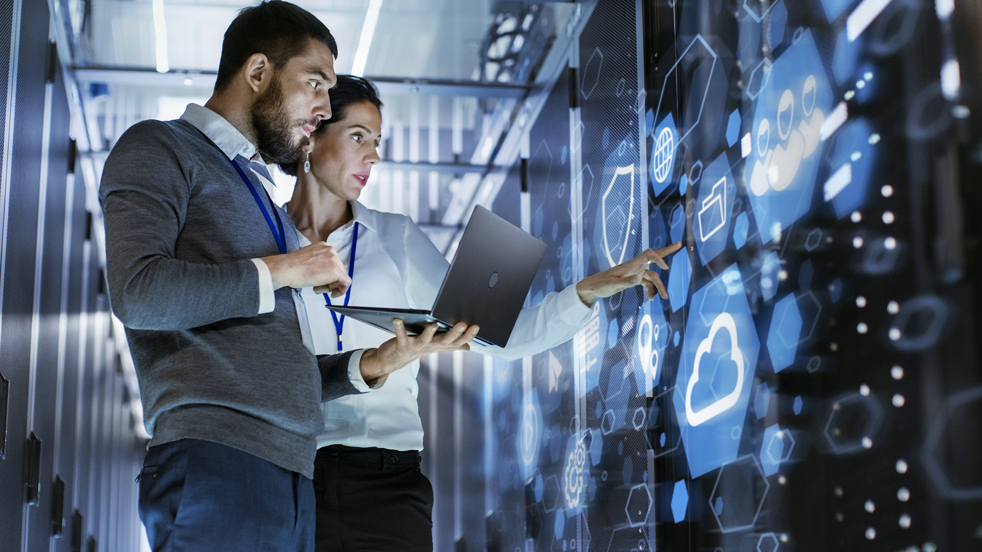 Employees in Server Room