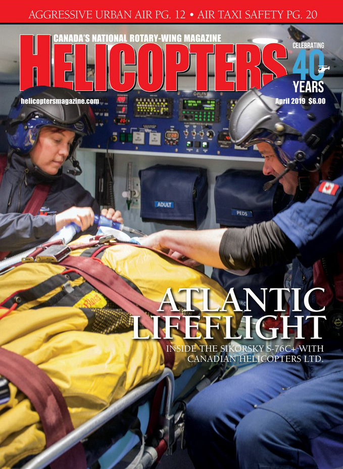 Helicopters Magazine - April 2019 - featuring WinAir's article on The Benefits of Barcoding in Aviation Management Software