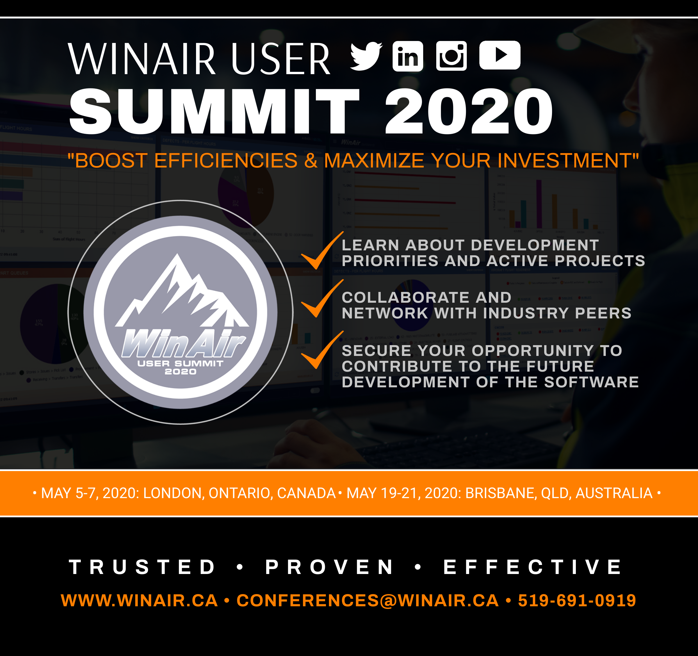 WinAir User Summit 2020 - Boost Efficiencies and Maximize Your Investment - Promotional Image