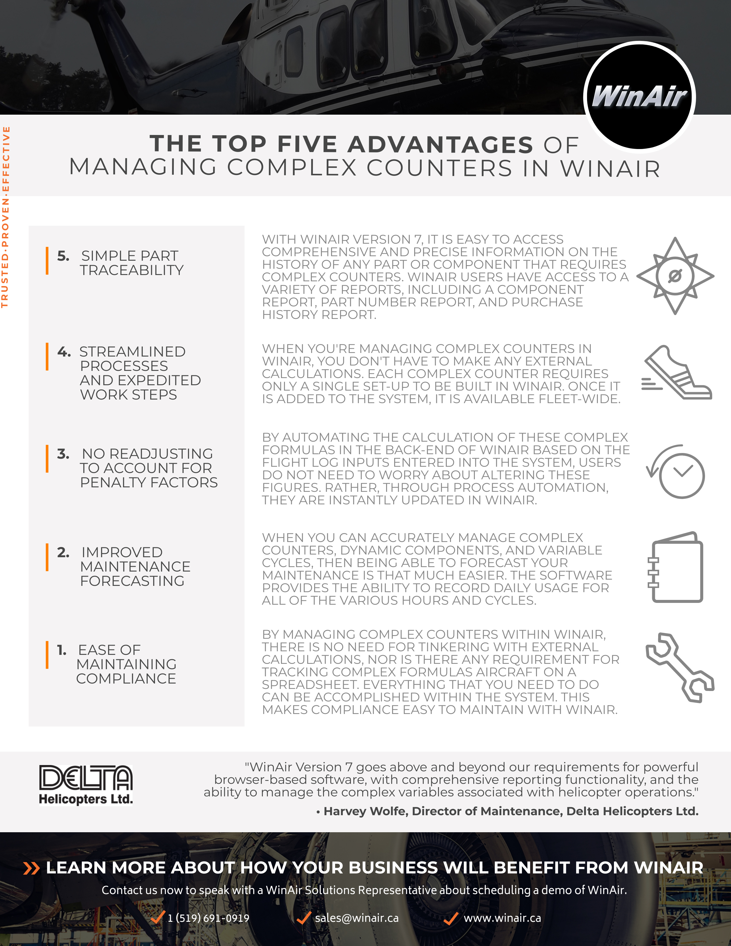 The Top Five Advantages of Managing Complex Counters in WinAir - Summary Document for Download