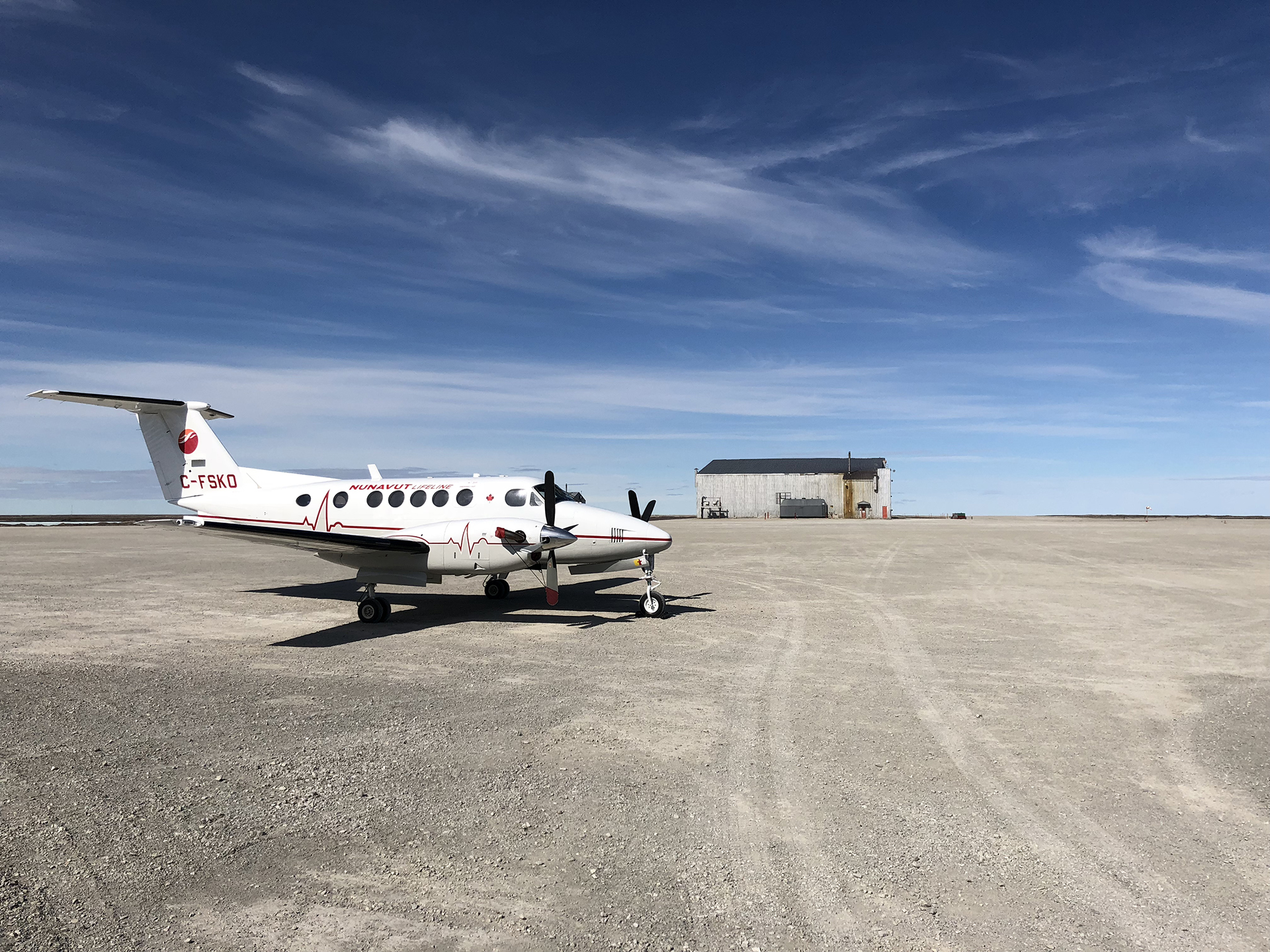 A Nunavut Lifeline, Keewatin Air’s Medevac Service, Beechcraft Super King Air awaits the next mission – © Keewatin Air