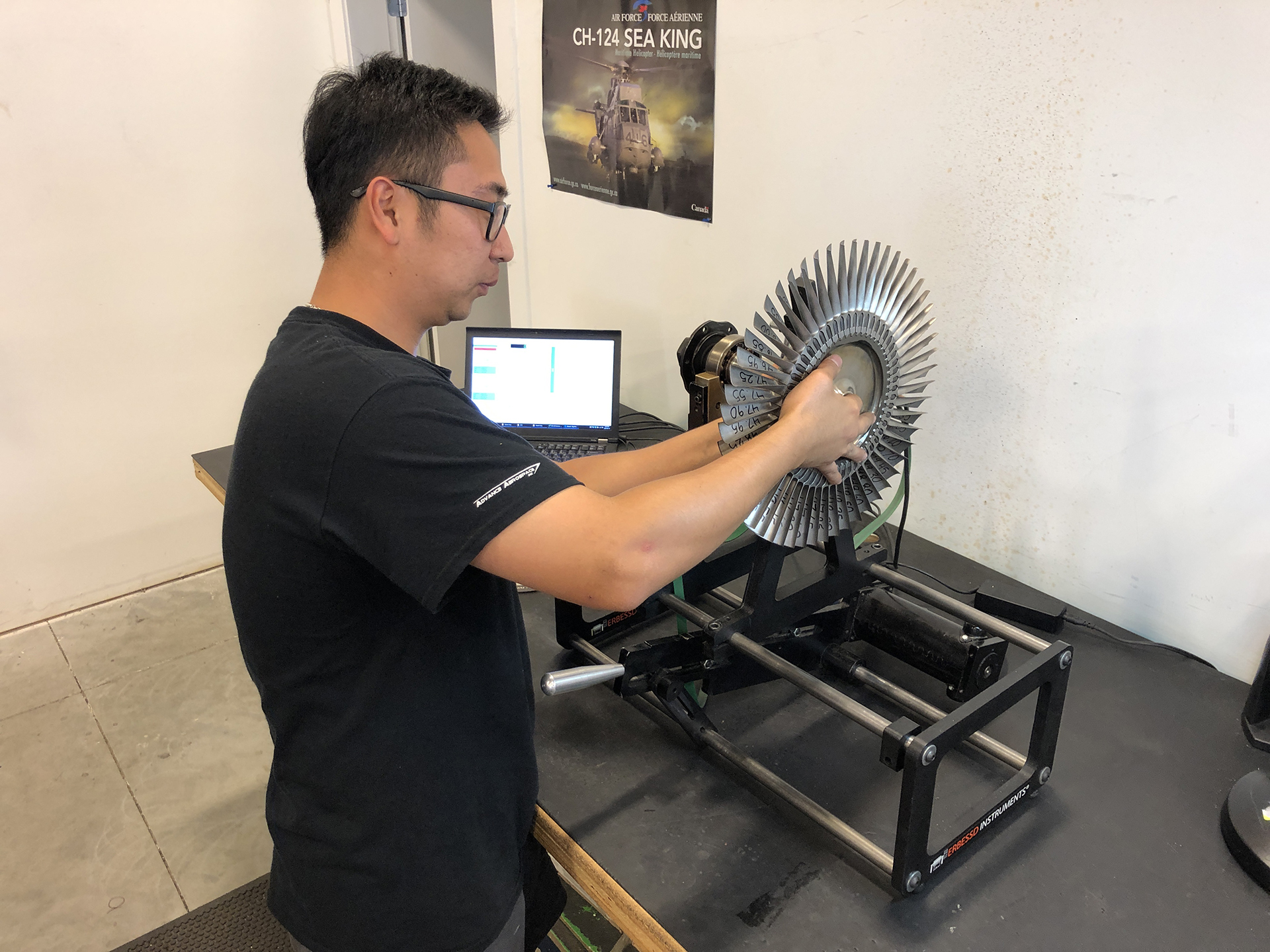 Turbine wheel weight balancing at Advance Aerospace